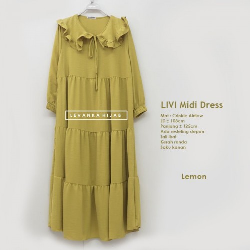 LIVI-012 LIVI Midi Dress Crinkle Airflow